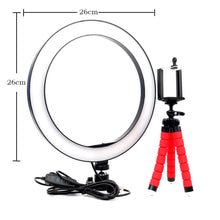 JUST IN!!!26cm Dimmable LED Selfie Ring Light with MiNi Tripod USB Plug - Groupy Buy