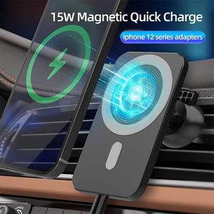 15W Fast Charging Magnetic Wireless Car Charger Stand Holder for QI Phones iPhone 12 Mini Pro Max