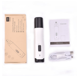 Electric Rechargeable Pet Nail Trimmer Grinder with Color Options