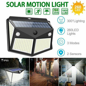 260LED Outdoor Waterproof Motion Sensor Solar Garden Lamp