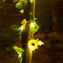 Solar Powered Decorative Sunflower LED String Fairy Lights_2