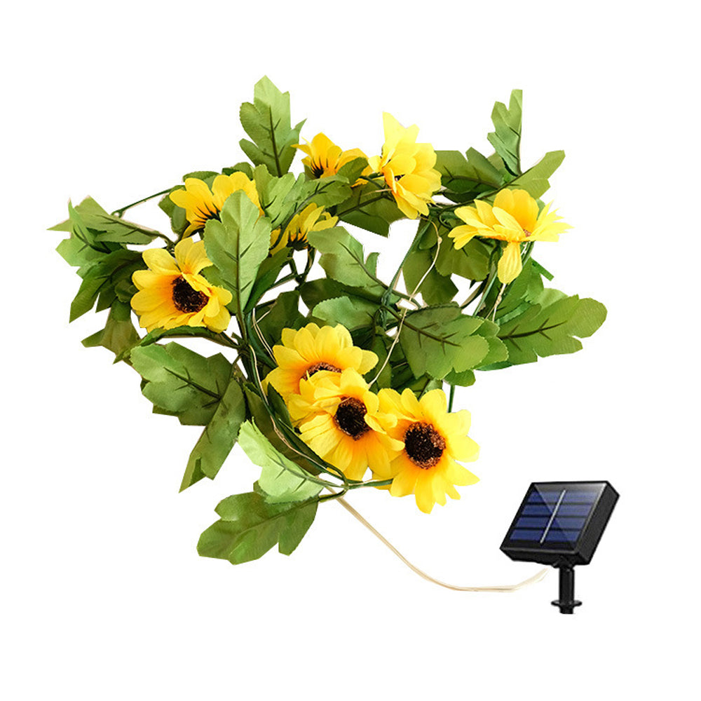 Solar Powered Decorative Sunflower LED String Fairy Lights_3