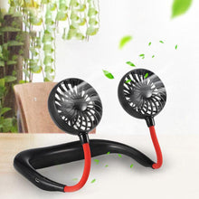 2-in-1 Hanging and Desktop Standing 360 Degree Adjustable Rechargeable Portable Neck Fan