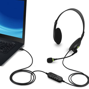 3.5mm USB Interface Noise Cancelling Headphones with Microphone