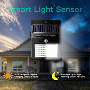 270¡ã 3-Side Lighting Solar Powered Motion Sensor Outdoor LED Light