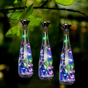 5 pcs/set Solar Diamond Wine Cork Bottle String Lights