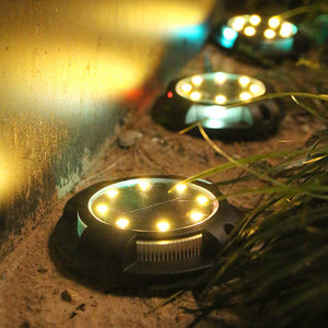 Solar Powered Outdoor Pathway Garden Lawn Floor Lights Decorative Step Night Lights