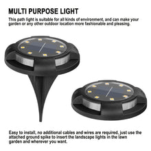 Solar Powered Outdoor Pathway Garden Lawn Floor Lights Decorative Step Night Lights