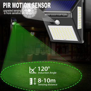 270¡ã 3-Side Lighting Solar Powered Motion Sensor Outdoor LED Light