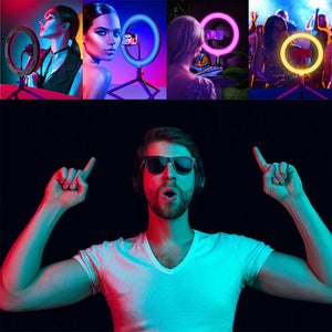 26cm RGB LED Selfie Ring Fill Light with Tripod