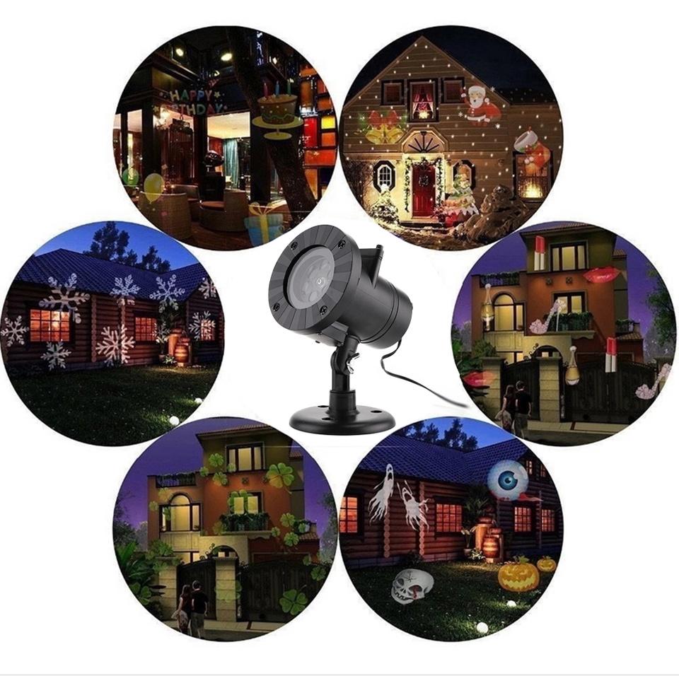 12 Patterns Christmas Projector Laser Lights