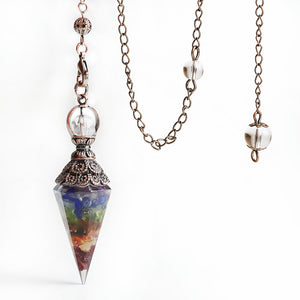 Natural Quartz Chakra Crystal Necklace