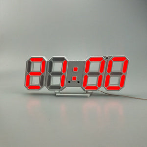 Modern Digital 3D LED Wall Clock Alarm Clock